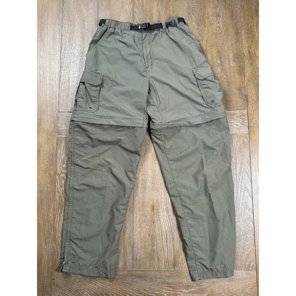 REI Men's Small Convertible Hiking Pants UPF 50+ Zip-Off Cargo Olive Green 3134